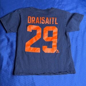 🍄4/5 Oilers NHL Kids Blue Oilers T-Shirt DRAISAITL number 29 GUC